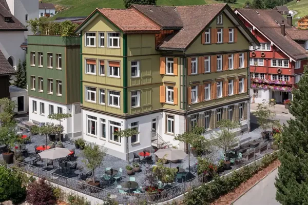 Hotel Appenzeller Huus in Goten, Löwen und Bären Gonten mit neuer Sicherheitsanlage. Brandmeldeanlage, Einbruchmeldeanlage und Videoüberwachung